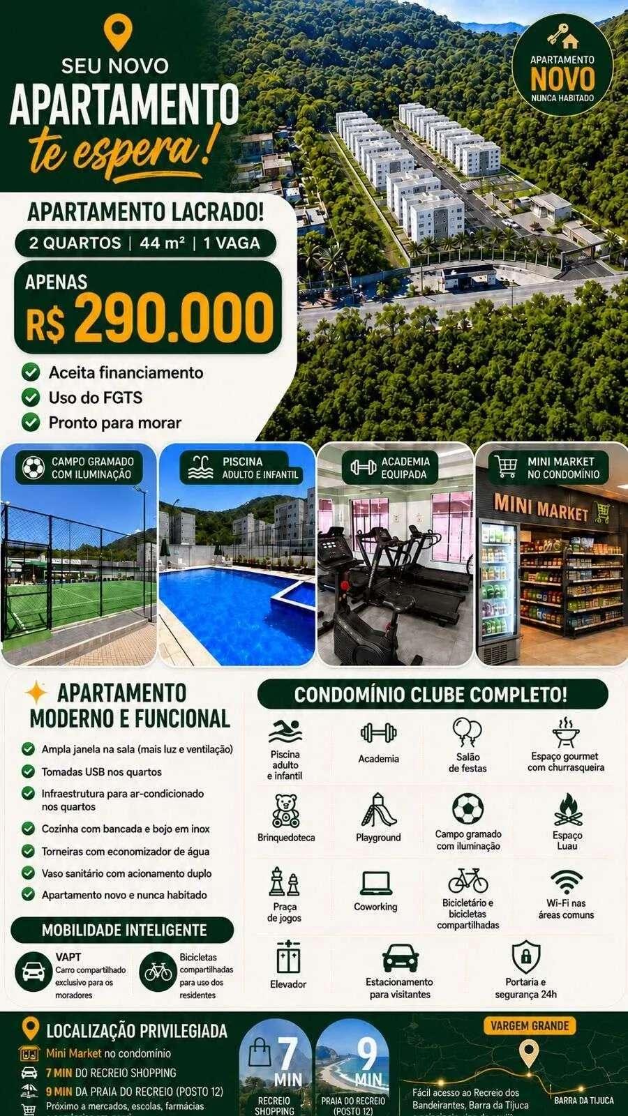 Reserva Pontal  • Apartamento 2 quartos em Vargem Grande - Ariany Imóveis e Consultoria Imobiliária
