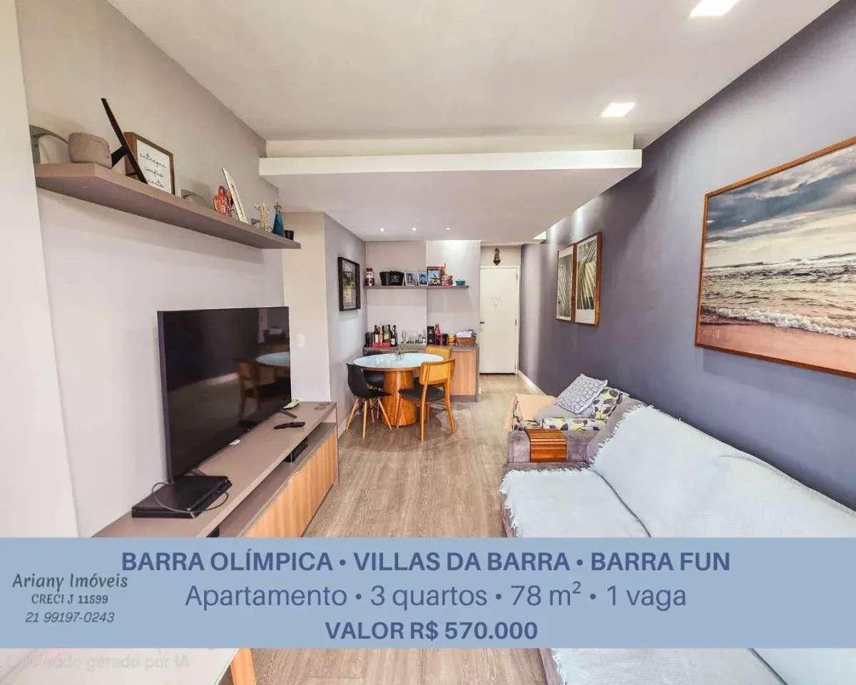 • Barra Fun - Barra Olímpica | Apartamento 3 Quartos 78 m² no Villas da Barra - Ariany Imóveis e Consultoria Imobiliária