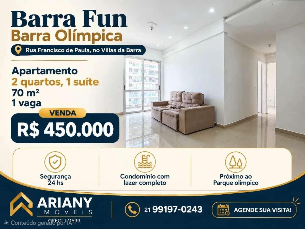 • Barra Fun - Barra Olímpica | Apartamento 2 Quartos 70 m² no Villas da Barra - Ariany Imóveis e Consultoria Imobiliária