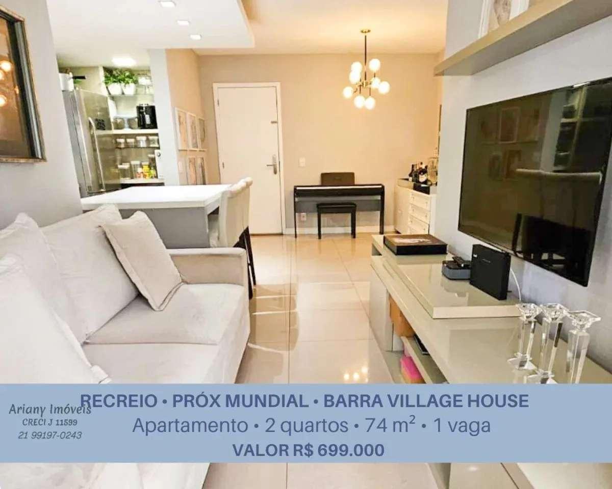 Barra Village House| Apto 2 quartos 74 m² no Recreio - Ariany Imóveis e Consultoria Imobiliária