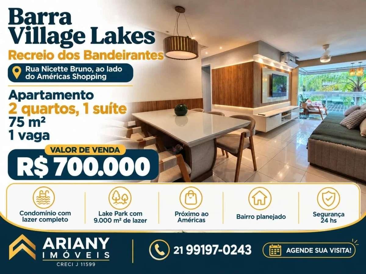Barra Village Lakes | Apartamento 2 Quartos 75m² @arianyimoveis - Ariany Imóveis e Consultoria Imobiliária