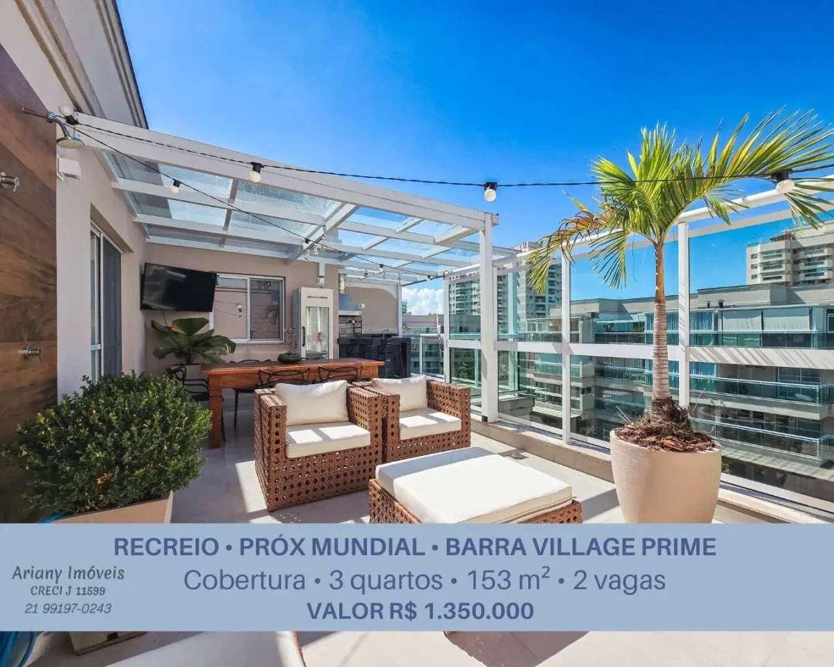 Barra Village Prime | Cobertura Duplex 3 quartos 153 m² no Recreio - Ariany Imóveis e Consultoria Imobiliária