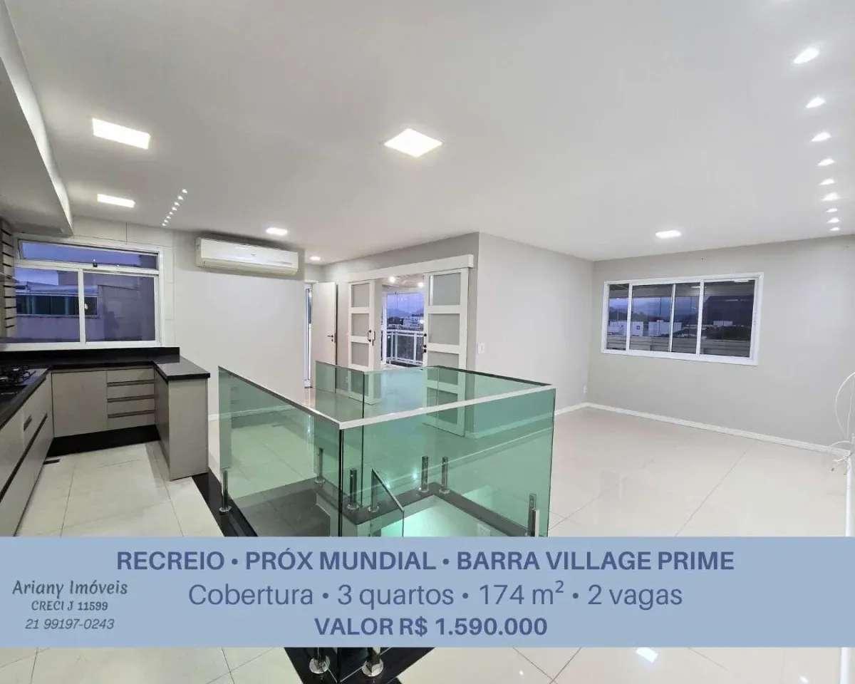 Barra Village Prime | Linda Cobertura 3 Quartos no Recreio