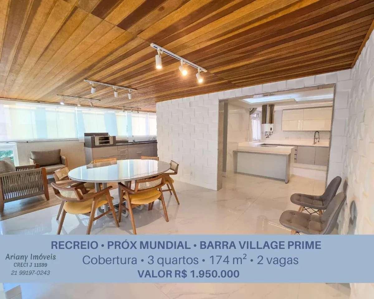 Barra Village Prime | Linda Cobertura Semi mobiliada no Recreio - Ariany Imóveis e Consultoria Imobiliária