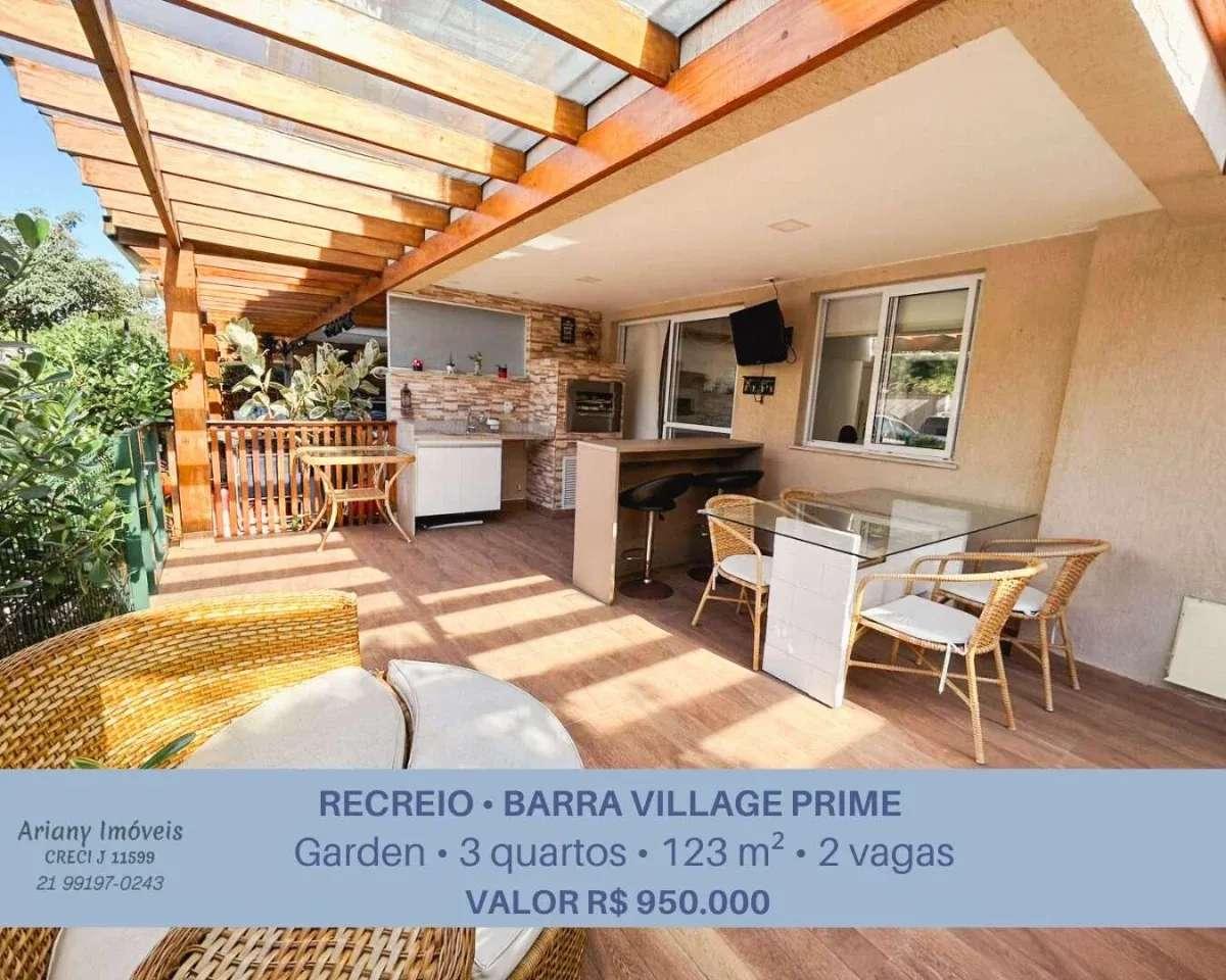 Barra Village Prime | Lindo Apto Garden 3 quartos 123 m² no Recreio - Ariany Imóveis e Consultoria Imobiliária