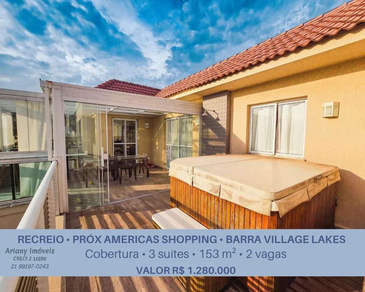 Cobertura Duplex 3 Quartos | Barra Village Lakes no Recreio 153 m² - Ariany Imóveis e Consultoria Imobiliária