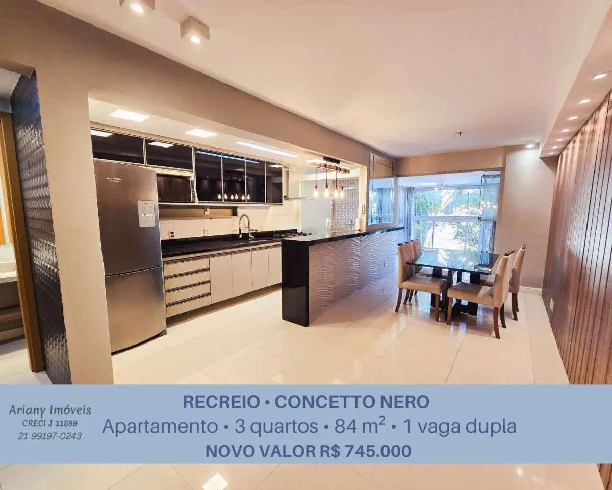 • Concetto Nero • Apartamento 3 quartos, 2 suítes 84 m² | Recreio • - Ariany Imóveis e Consultoria Imobiliária