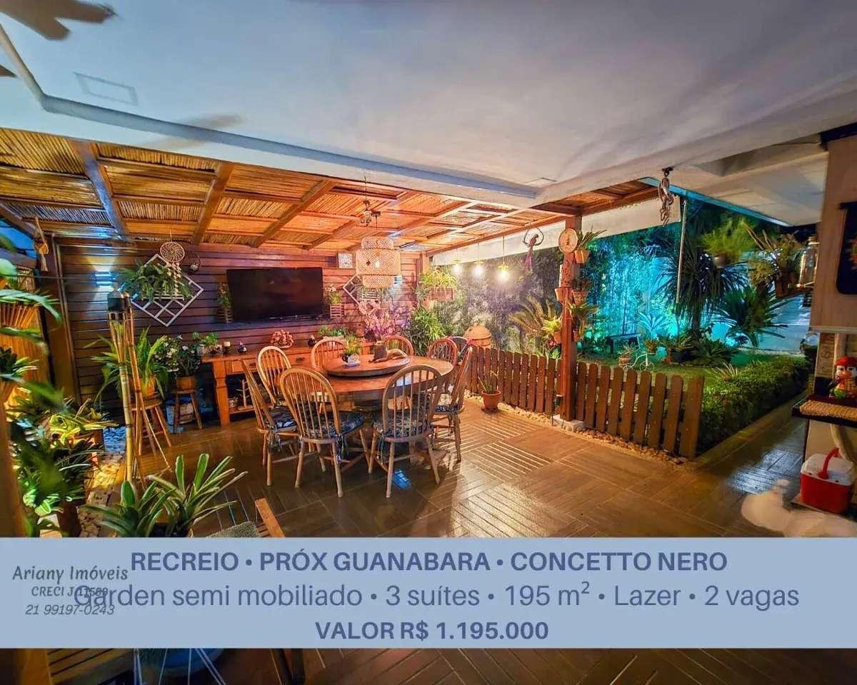• Concetto Nero • Apartamento garden 3 suítes 195 m² | Recreio • - Ariany Imóveis e Consultoria Imobiliária