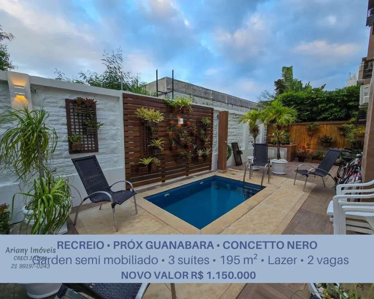 • Concetto Nero • Apartamento garden 3 suítes 195 m² | Recreio • - Ariany Imóveis e Consultoria Imobiliária