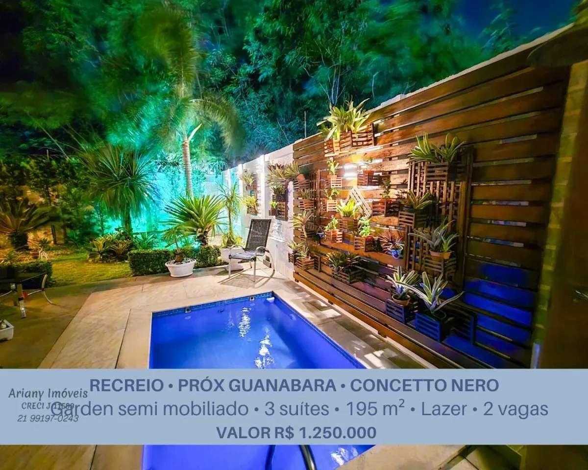 • Concetto Nero • Apartamento garden 3 suítes 195 m² | Recreio • - Ariany Imóveis e Consultoria Imobiliária