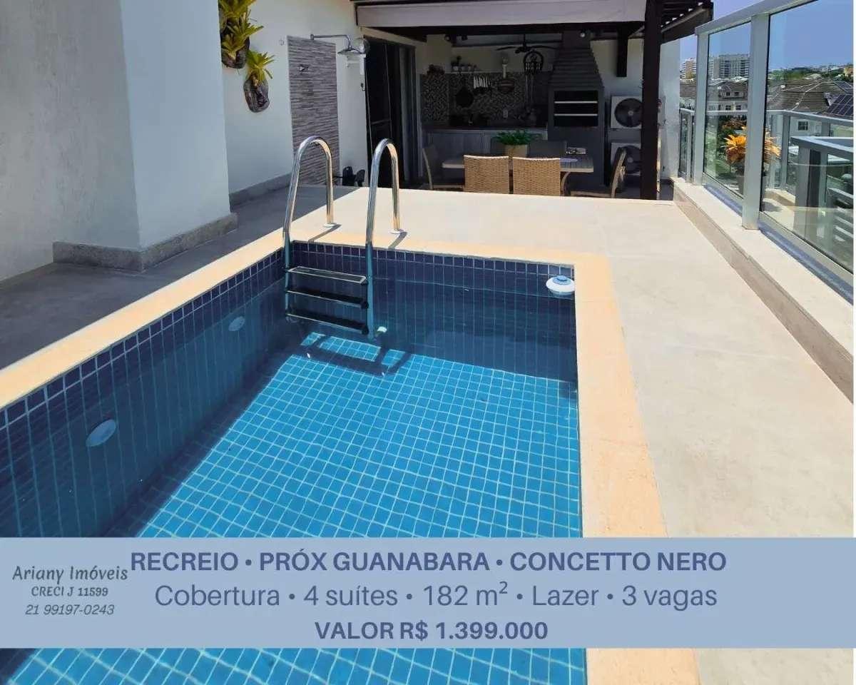 • Concetto Nero • Cobertura Duplex 4 suítes 184 m² | Recreio • - Ariany Imóveis e Consultoria Imobiliária