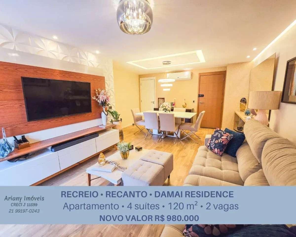 • Damai Residence Recreio | Apartamento 4 suítes 119m² • - Ariany Imóveis e Consultoria Imobiliária