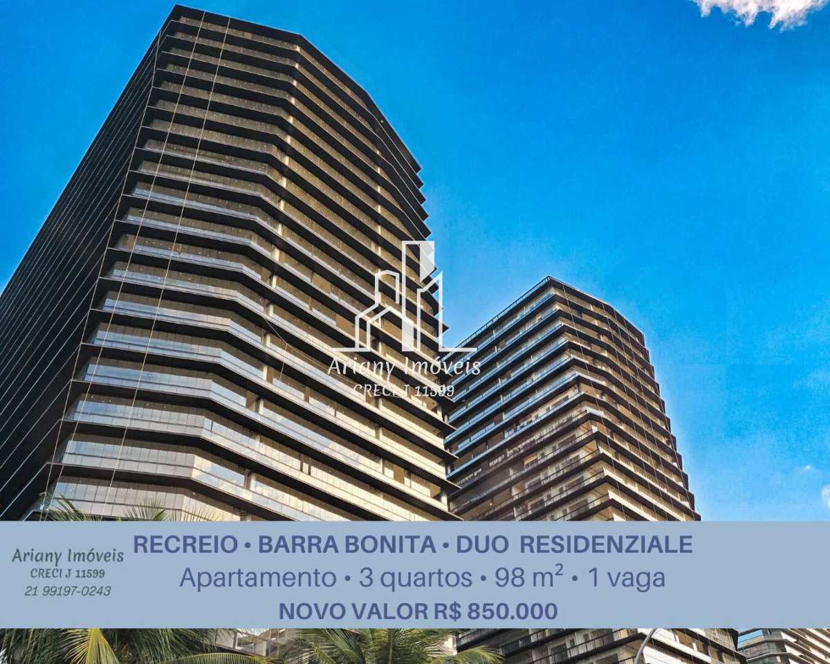 Duo Residenziale Barra Bonita | Apartamento 3 quartos 98,54 m² - Recreio  - Ariany Imóveis e Consultoria Imobiliária