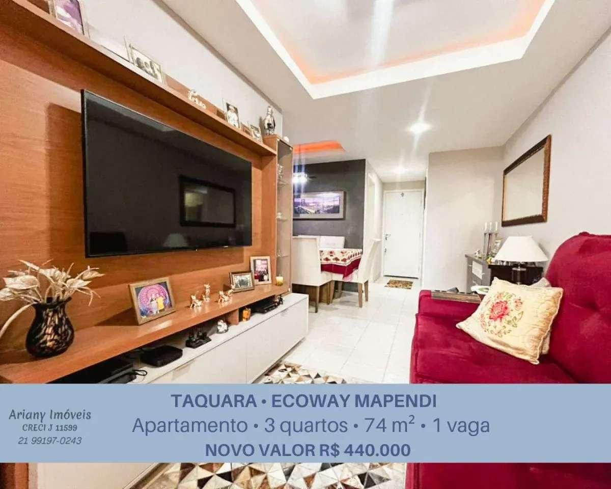 • Ecoway Mapendi | Apartamento 3 quartos 72 m² - Taquara • @arianyimoveis