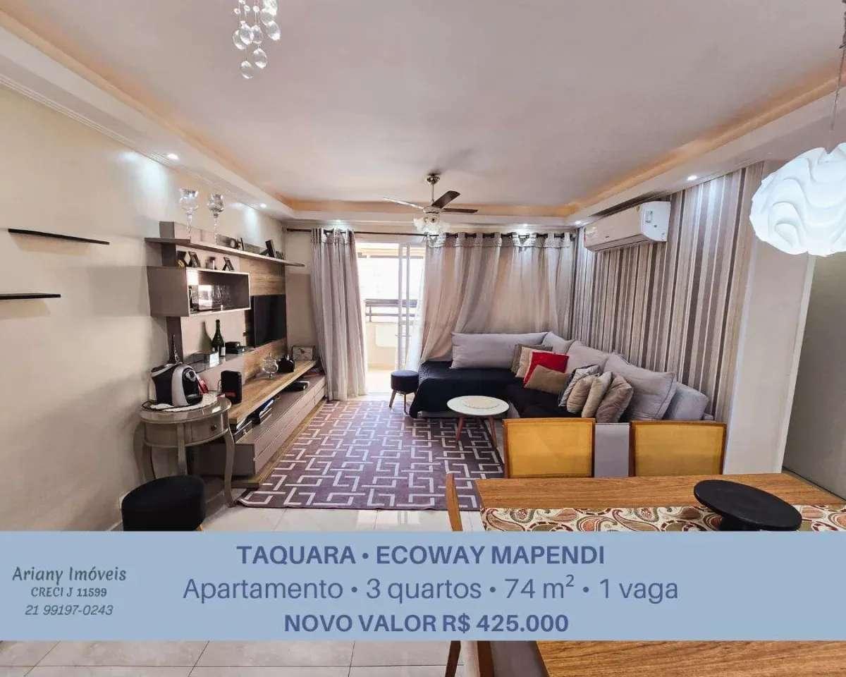 • Ecoway Mapendi | Apartamento 3 quartos 74 m² - Taquara • - Ariany Imóveis e Consultoria Imobiliária