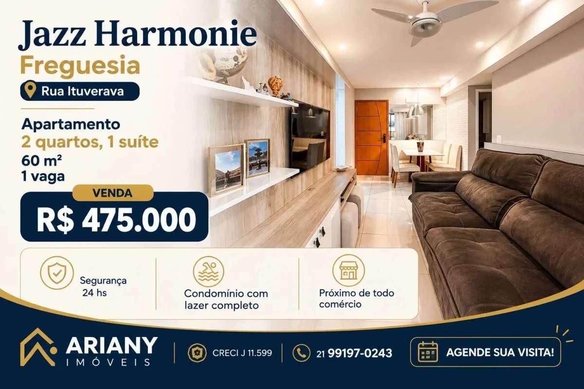 • Jazz Residence| Apartamento 2 Quartos 60 m² • Freguesia @arianyimoveis