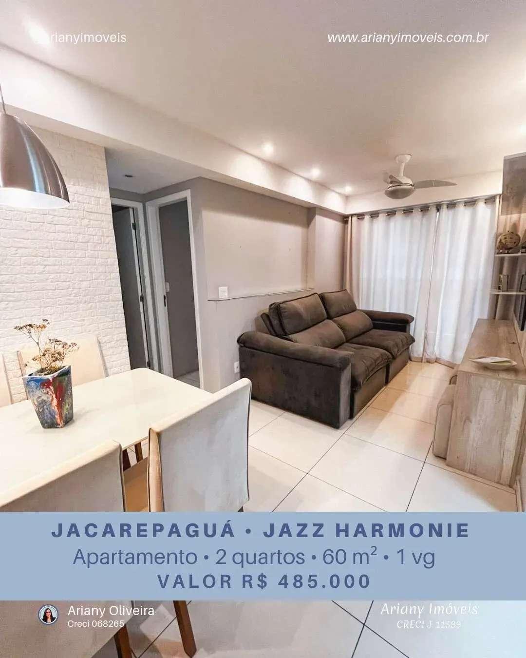 • Jazz Residence| Apartamento 2 Quartos 60 m² • Freguesia @arianyimoveis - Ariany Imóveis e Consultoria Imobiliária