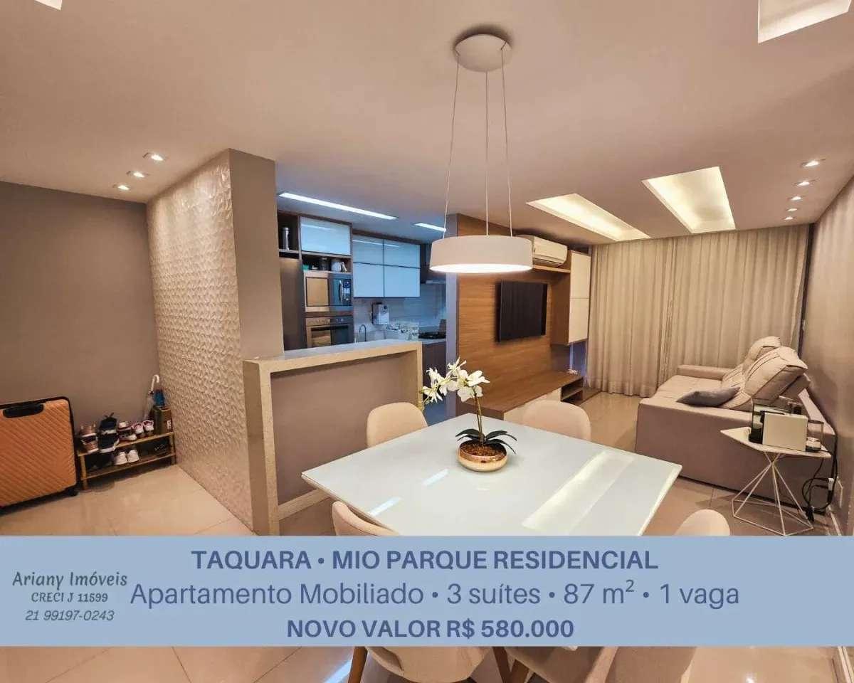 • Mio Residencial | Apartamento 3 suítes Mobiliado - Taquara •  - Ariany Imóveis e Consultoria Imobiliária