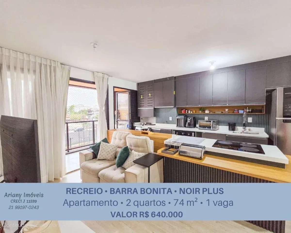 Noir Design Barra Bonita | Lindo apartamento 2 quartos - Recreio 
