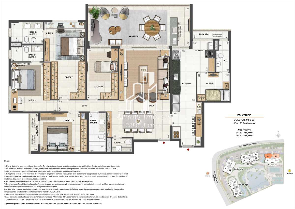 • Orygem Acqua Home • Barra da Tijuca | Apartamento 4 quartos com 190m² - Ariany Imóveis e Consultoria Imobiliária