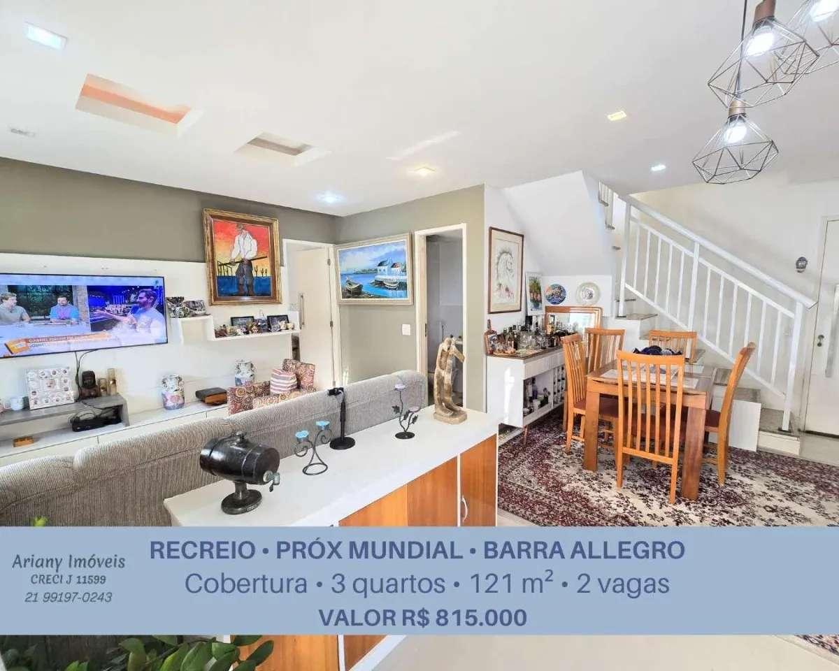 • Recreio | Cobertura duplex 3 quartos • Barra Allegro • - Ariany Imóveis e Consultoria Imobiliária