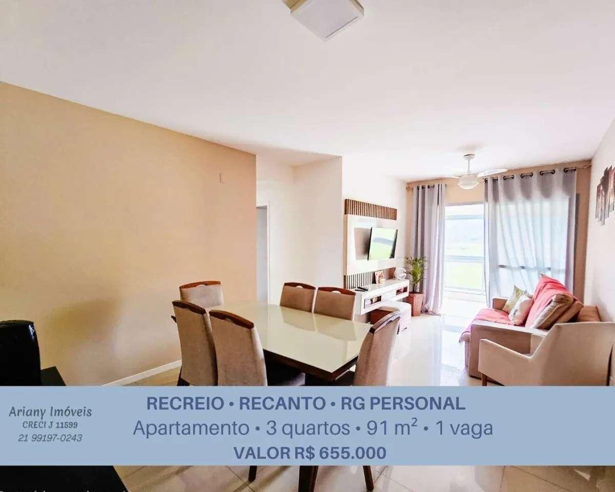 • RG Personal Recreio | Apartamento 3 quartos, sendo 1 suíte com 91 m² • - Ariany Imóveis e Consultoria Imobiliária