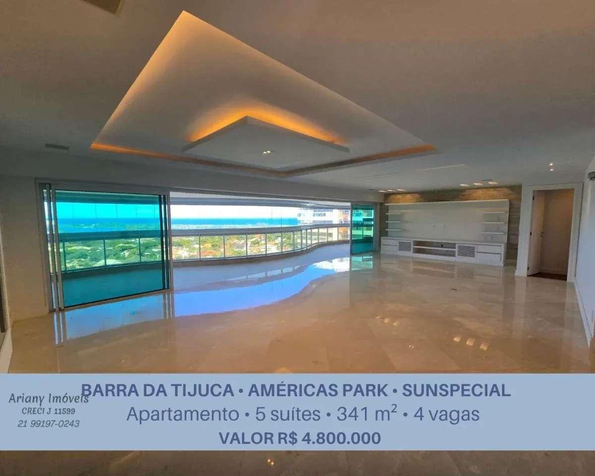 • Sunspecial • Américas Park • Barra da Tijuca | Apartamento 5 suítes com 341 m² @arianyimoveis