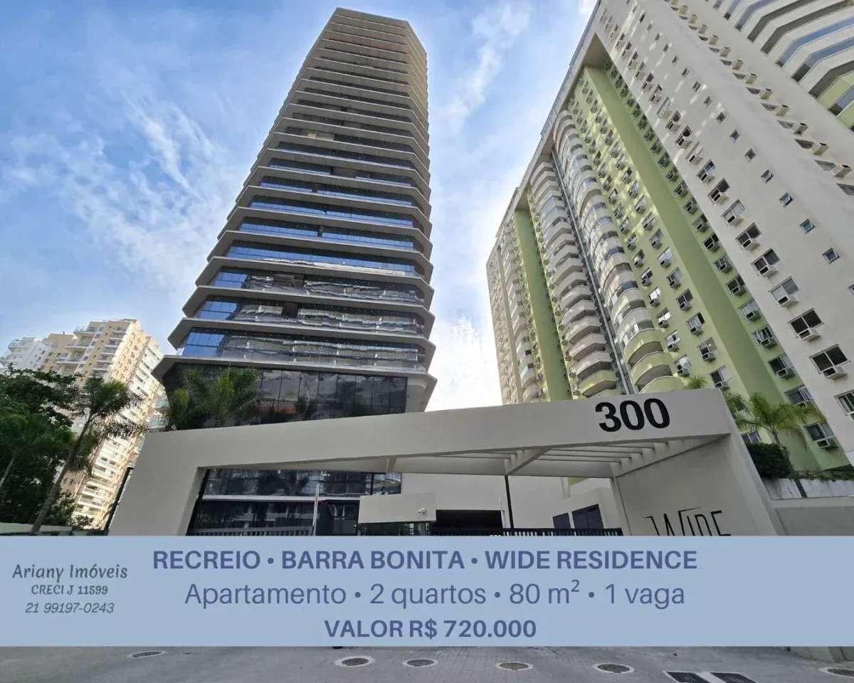 Wide Residence Barra Bonita | Apartamento 2 quartos 80,40 m² - Recreio - Ariany Imóveis e Consultoria Imobiliária